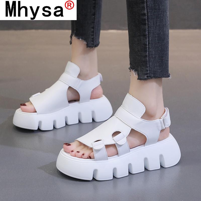 

Sandals 2021 Trend 5cm Platform Women's Summer Shoes Buckle Slides Casual Sneakers Sandalia Mujer, Black