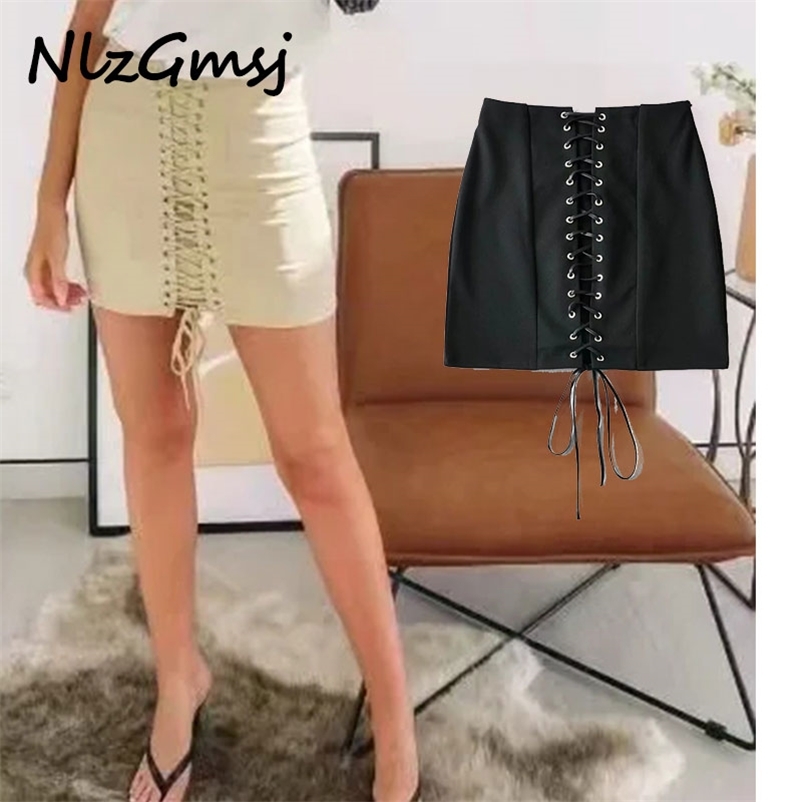 

Skirts High Waist Sexy Casual Trendy Black Bodycon Korean Style falda de mujer 04 210628, As picture