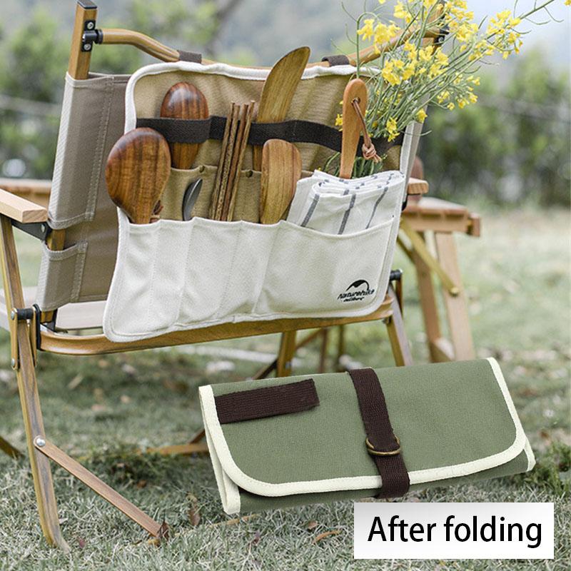 

Storage Bags Hanging Outdoor Camping Picnic Bag Barbecue Cutlery Chopsticks Spoon Pack For