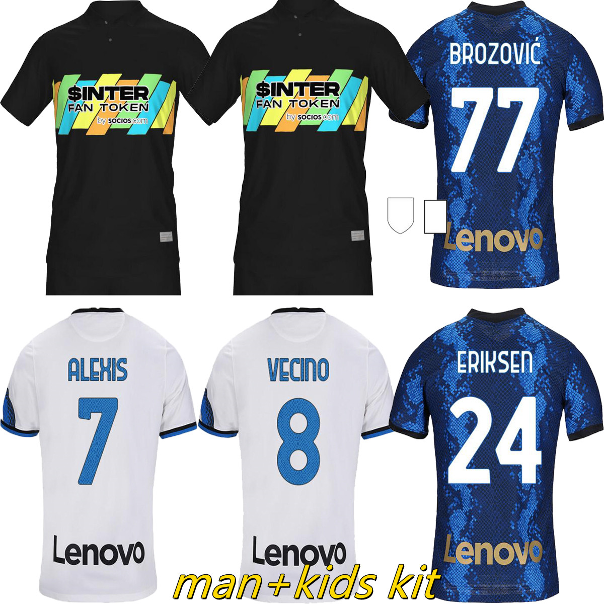 

BARELLA soccer jersey home VIDAL LAUTARO ERIKSEN ALEXIS DZEKO CORREA inter 21  football shirts 2021 2022 uniforms men + kids kit away third 3rd woman tops, 21/22