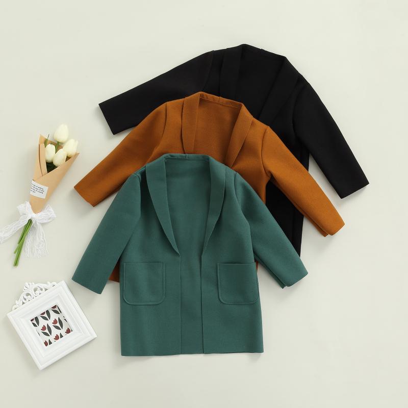 

Jackets Baby Fashion Solid Color Long Sleeve Cardigan Jacket Coat Girls Boys Spring Autumn Outerwear Clothes, Blue;gray