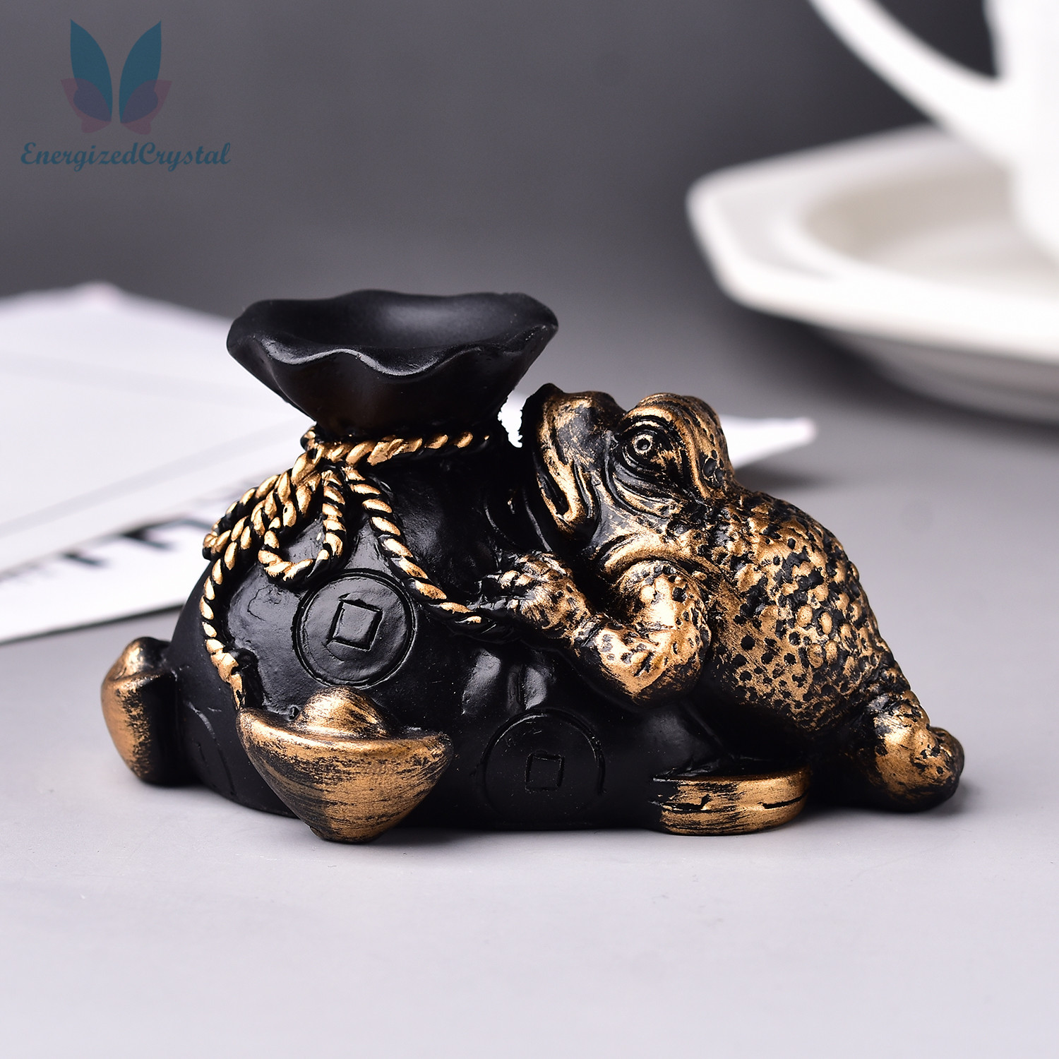 

Fortune Toad Crystal Ball Display Stands Resin Home Decor Sphere Stand Holder
