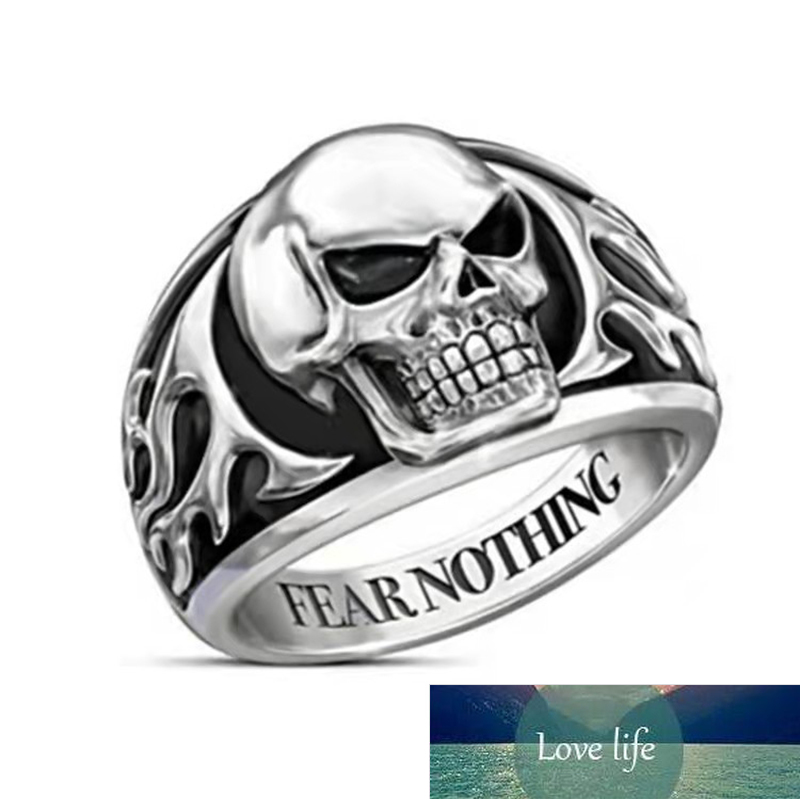 

Vintage Silver Color Domineering Men's Skull Ring Punk Rock 3D Stereoscopic Skeleton Biker Rings for Men Male Hip Hop Jewelry Factory price expert design Quality