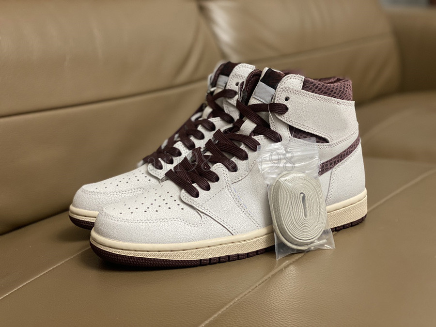 

Jumpman 1 A Ma Maniere Basketball Shoes High 1s Designers Sneakers Burgundy Crush 3S Mocha White Medium Grey Violet Ore Sail Sports Trainers, 01