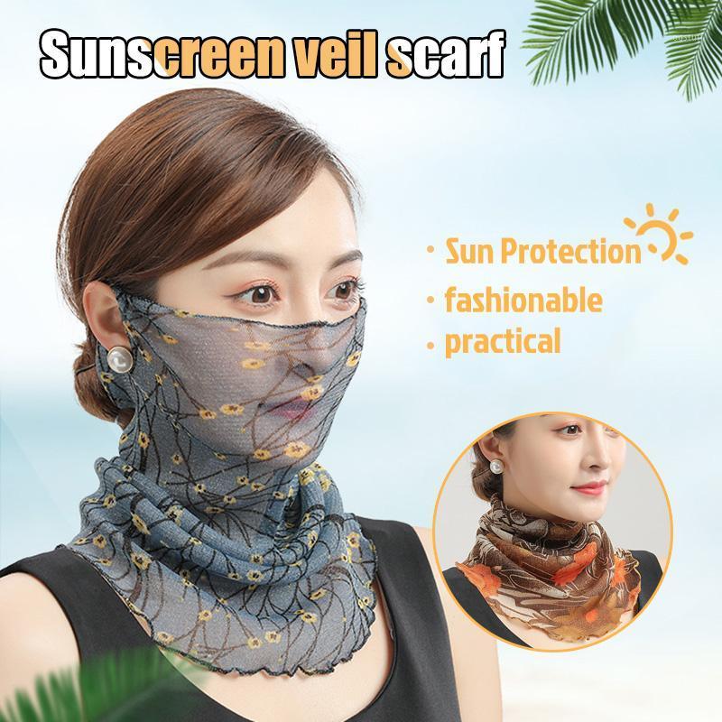 

Scarves Ly Multipurpose Women Gauze Neck Gaiter Face Scarf Sun Protection Lightweight Windproof Breathable Outdoor Headband F, Blue;gray