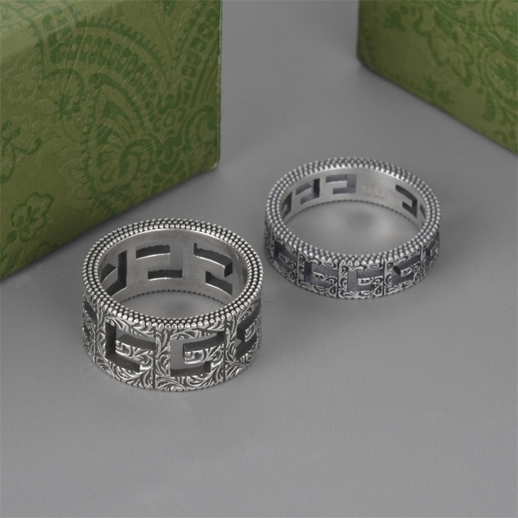 

68% OFF designer jewelry Gujia double G square hollow g pattern old fashion ins light luxury wind couple ring