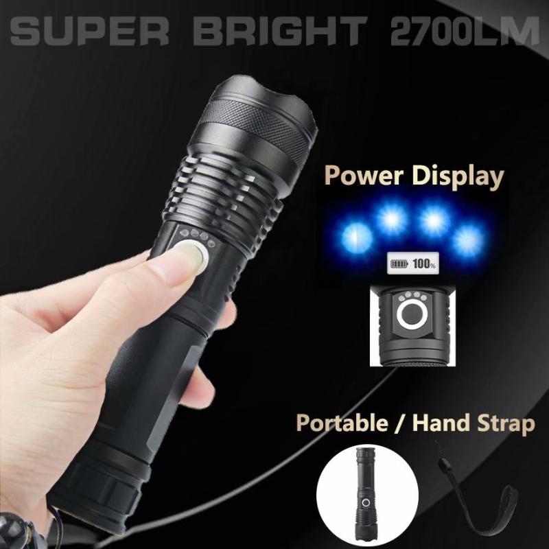 

Tinhofire P50 LED Torch 2700LM 20W 5mode USB Rechargeable Adjustable Focus Zoom Light Lamp Flashlights Torches