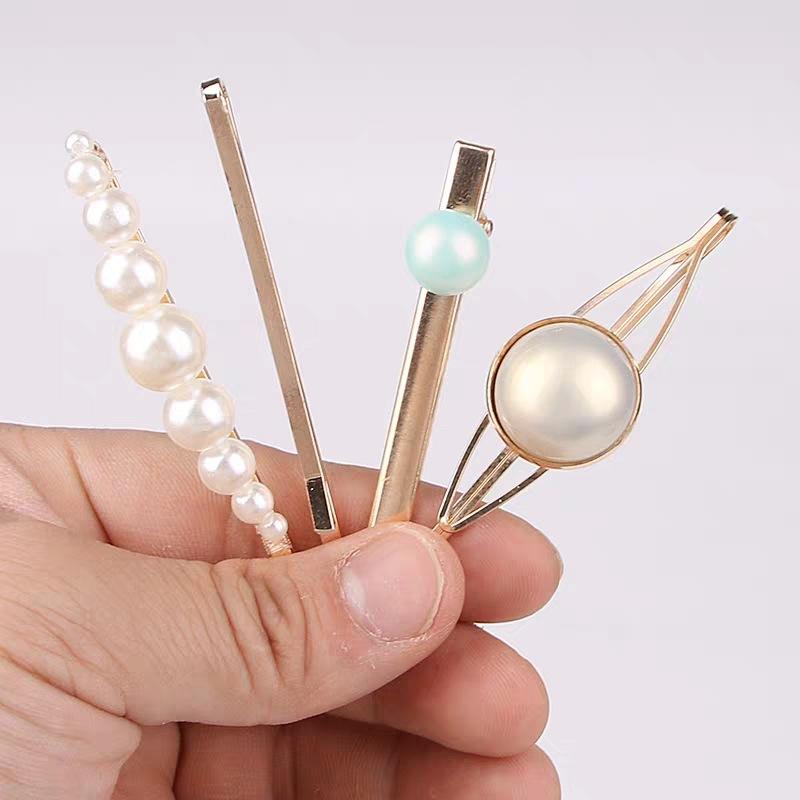 

Hair Clips & Barrettes Buipoey 1Set Pearl Sweet Hairpins Womenm Headwear Elegant Headband Ins Accessorie Ornament Gifts, Golden;silver