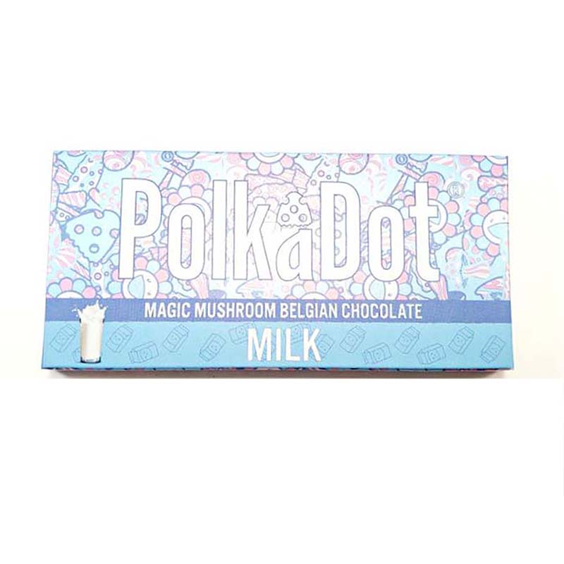 

Polkadot Mushroom Chocolate Bar Box Milk with Display Box QR Code Stickers