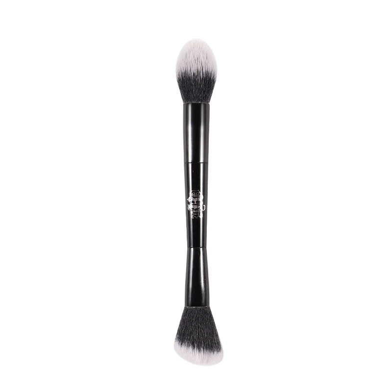 

Shade Light Face Powder&Contour Makeup Brush - Double Ended Soft Synthetic Highlighter / Blush Sculpt Beauty Cosmetics Blending Tool