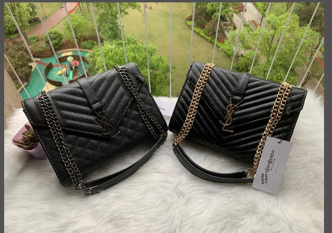 

2020 new high qulity classic womens handbags ladies composite tote PU leather clutch shoulder bags female purse, Black chain