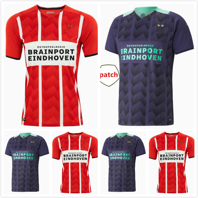 

21 22 Eindhoven 2021 soccer jerseys MALEN camisa de futebol 2022 IHATTAREN DUMFRIES GAKPO BRUMA LAMMERS men+kids football shirts, Black;yellow