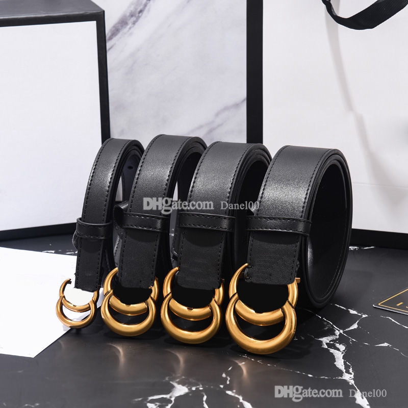 

Fashion Designer belts For Mens Women Men Womens Big Gold Buckle Genuine Leather Belt Classical Ceinture 2.0cm,2.8cm,3.4cm,3.8cm width with box ggbelt, With logo and box