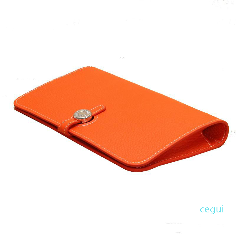 

designer leather wallet, men's short wallet fashion classic wallet and wallet box, Red