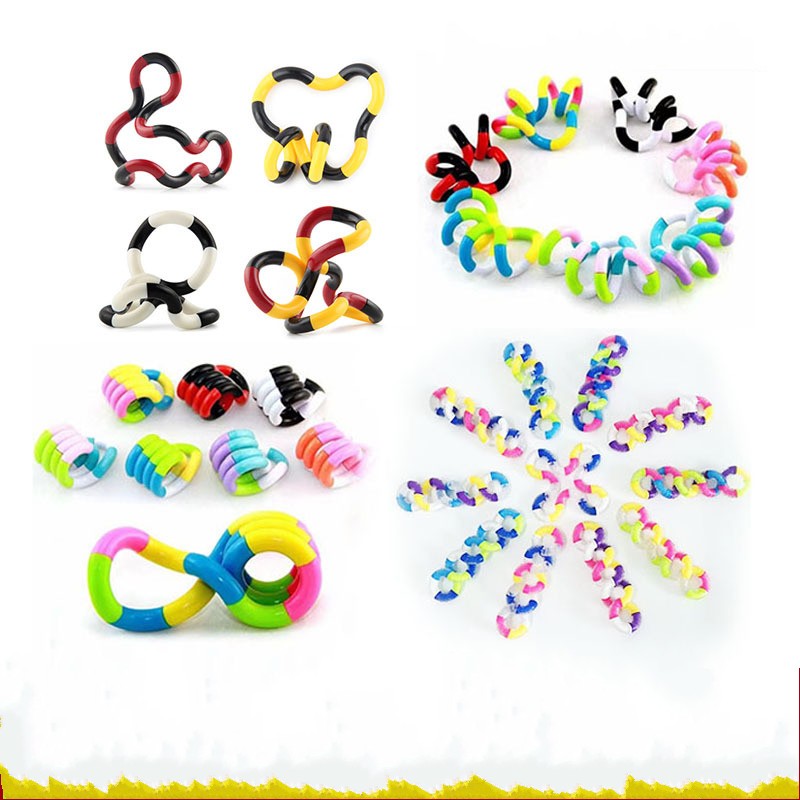 

Home & Garden Training Tanggled Fidget Toys Adult Relax Therapy Stress Relief Hand Sensory Decompression Twisted Winding Toy Finger for Kids
