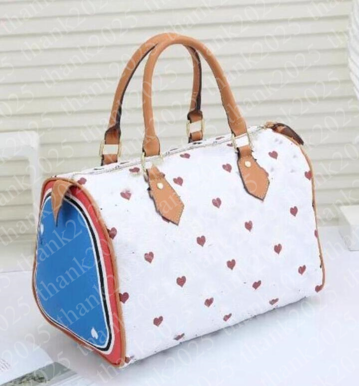 

Free shopping! new hot ladies love pattern Fashion handbag diagonal Boston Bag diagonal bag shoulder bag