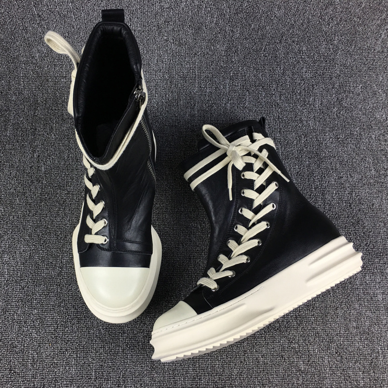 

Fashion Casual Boots Men 2021 Autumn Winter Comforable Thick Outsole Men's Shoes High Quality Genuine Leather Man Boot, A228