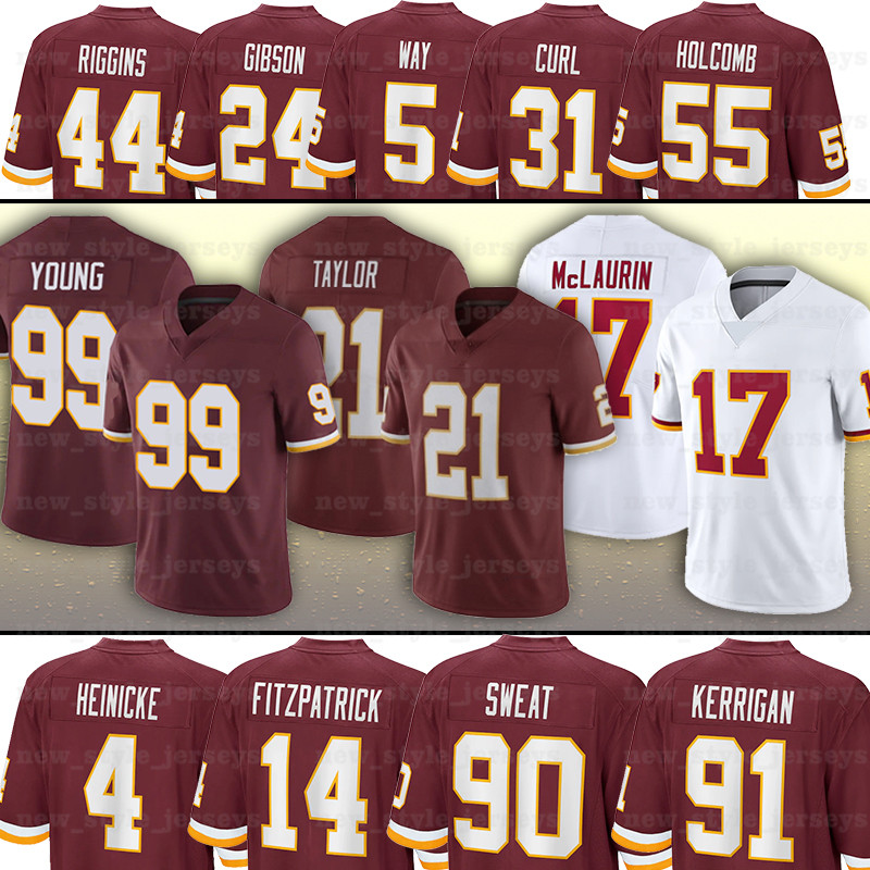 

99 Chase Young Football Jerseys Terry McLaurin Sean Taylor Taylor Heinicke Ryan Fitzpatrick John Riggins Ryan Kerrigan Trent Williams Jurgensen, Men(hong ping)