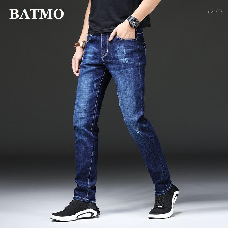 

Men's Jeans BATMO 2021 Arrival Men Fashion Elastic High Quality Comfortable Slim Male Cotton Pants,1822, Blue