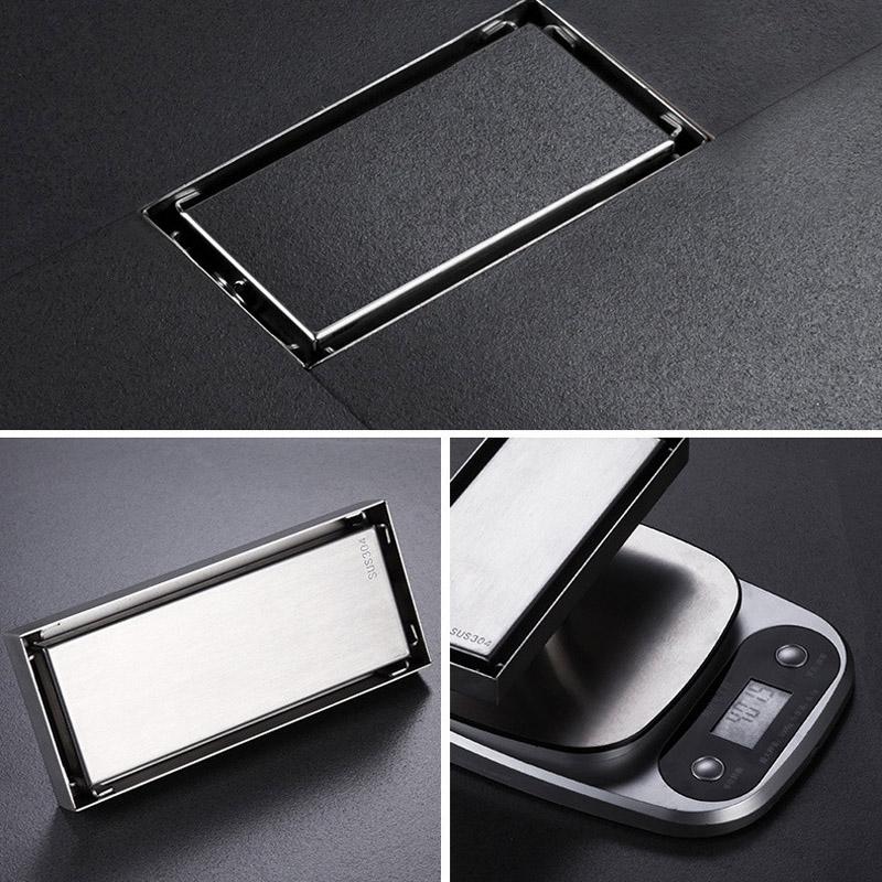 

Other Bath & Toilet Supplies WETIPS Invisible Large Floor Drain Shower Tile Insert Stainless Steel Room Square Add Strip Drains