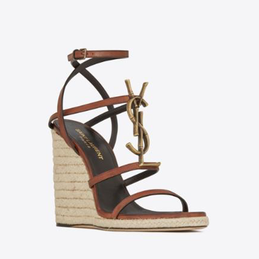 

High quality spring wedge Sandals Classics slippers summer sandal slides Fashion leather beach shoes Eu:35-41 With box shoe02 01, #4