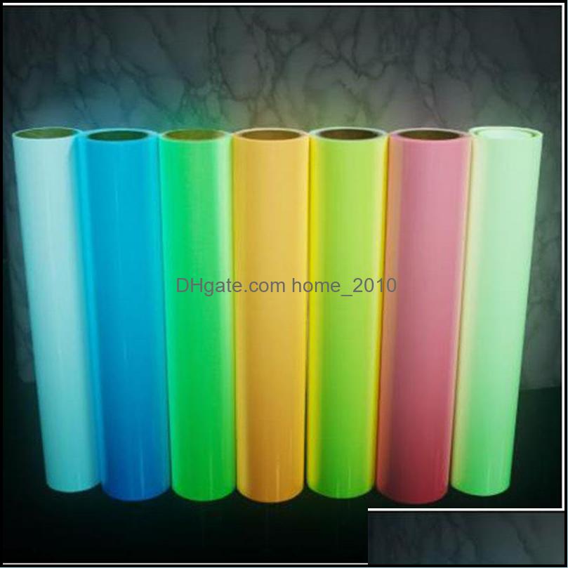 

Other Decorative Stickers Décor Home & Garden 1 Sheet 25Cmx100Cm Luminous Transfer Noctilucent Heat Press Hine Tshirt Iron On Htv Printing V