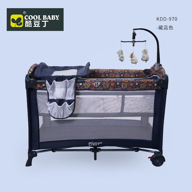 

Baby Cribs Cool Crib Multi-function Folding Portable Bed Cradle Movable Stitching