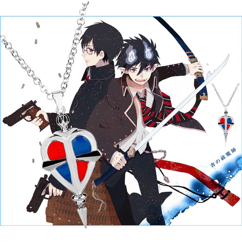 

Anime Blue Exorcist Badge Necklace Cosplay Jewelry Pendant Men Women Gifts Chains, Silver