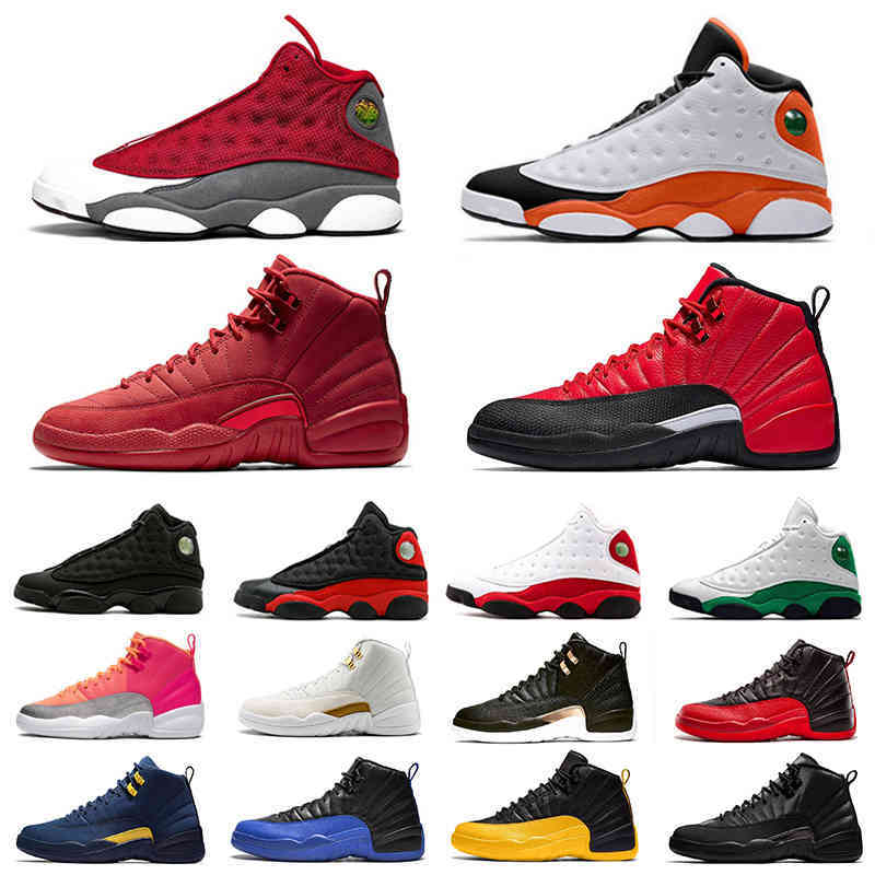 

Red flint starfish jumpman 13 mens basketball shoes 12s reverse flu game 12 bred 13s wings gym red men women trainers sports sneakers, Color#49