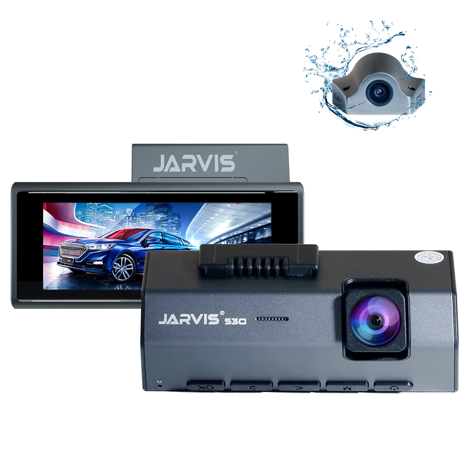 Dual Cameras HD tachograph IDR 2560*1440 Car DVR Vehicle Dash Camera Video Recorder Tachographs Touchscreen Rear-view Mirror Cars DVRs-image-662882896