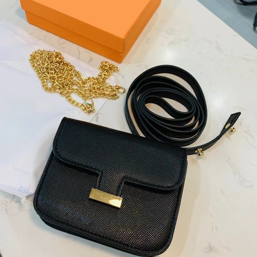 

Leather Hot Quality Cross Body Shoulder Lady Flap Totes Women Hasp Wallet Handbag Chain Fashion Two Strap Plain Famous Designer Square Letter Practical Bag Top Purse, Color q