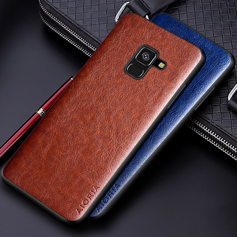 

Cases for Samsung galaxy A8 Plus 2018 with Business solid color design phone cover