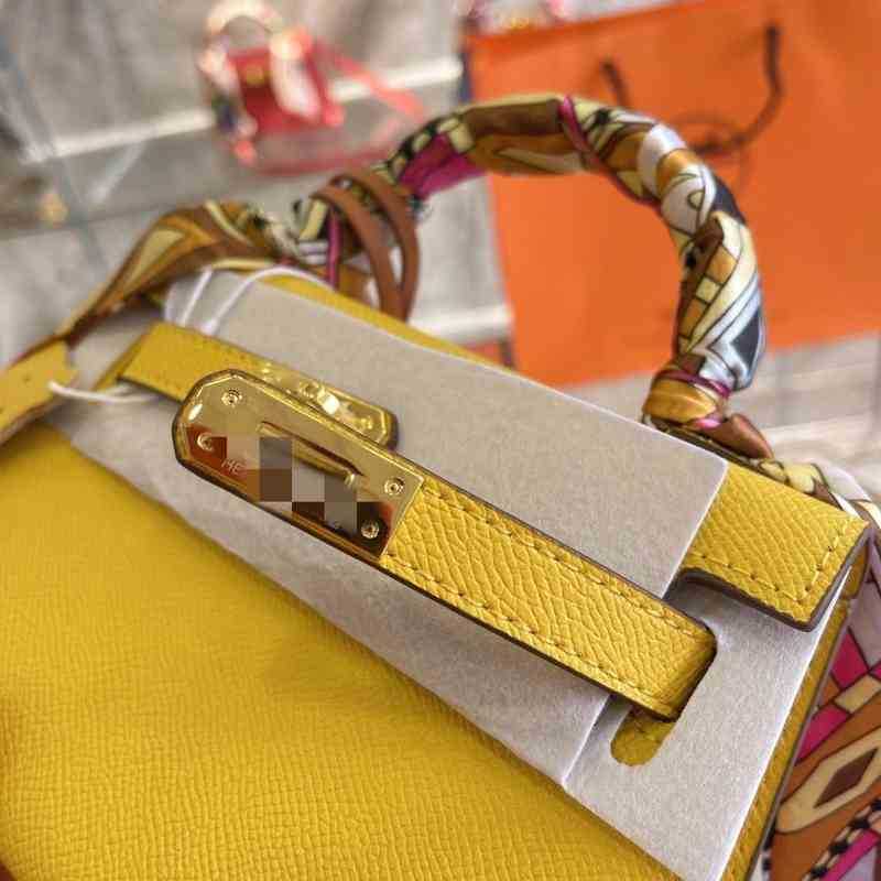 

CLASSIC FLOWER Bags Herme Kely Bag Second Generation Palm Grain Leather Fashion Versatile Women's Single Shoulder Slant Hand, Orange