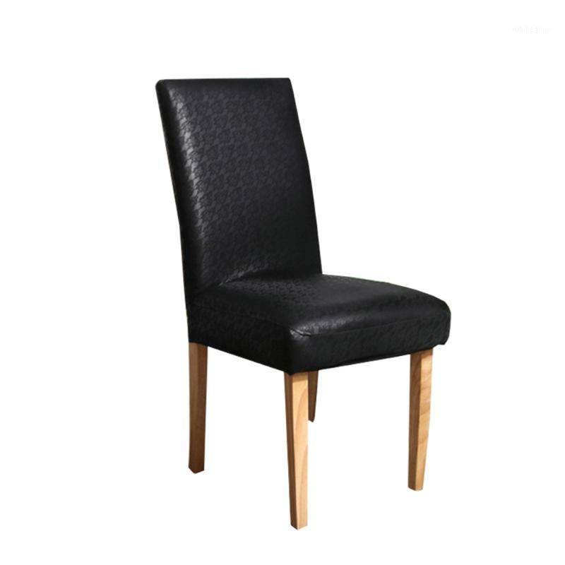 

Lace Stretch Piece Leather Chair Set Home Dining Cover Siamese El Cover(Black)