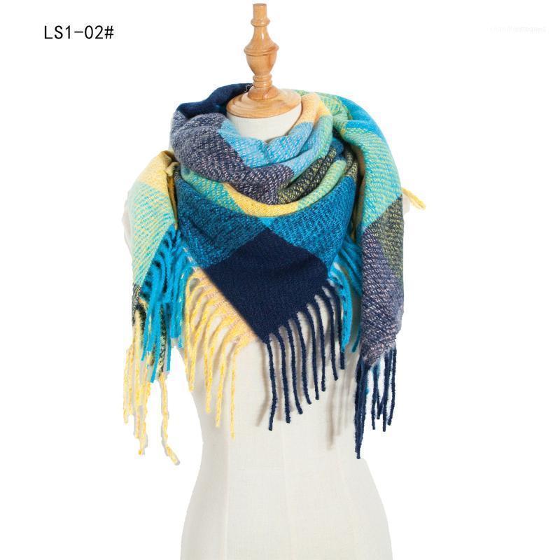 

Scarves 40#Female Multi-purpose Shawl Scarf Luxury Fashion Winter Women Colorful Casual Square Tassel Scarves1