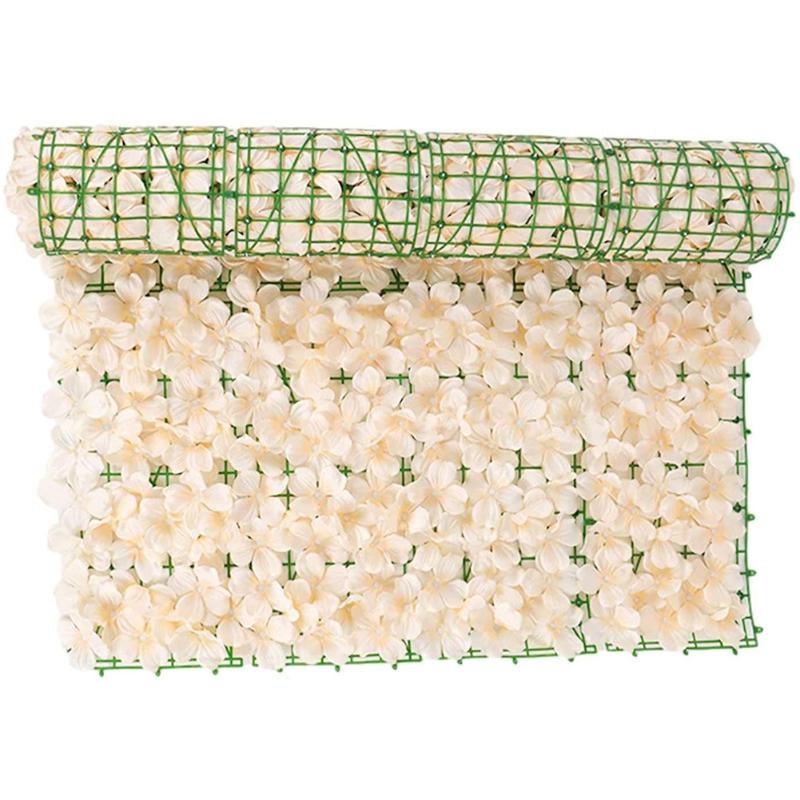 

Decorative Flowers & Wreaths Artificial Flower Fence Trellis Panels Garden Wall Privacy Adornment For Wedding Yard Champagne Multi Size, 50x100cm