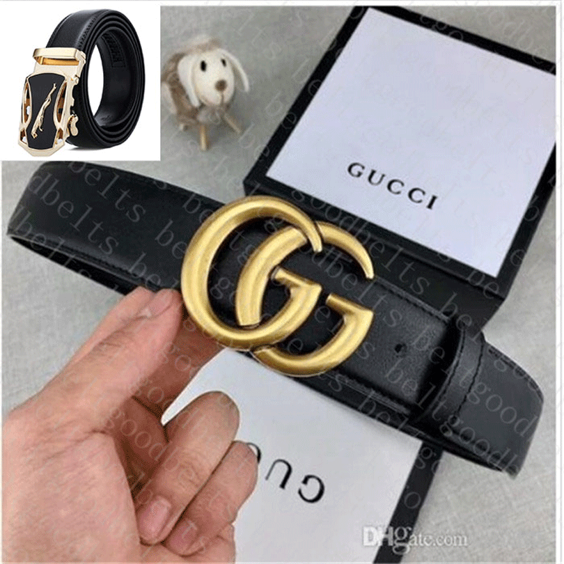 

2021 Best-selling High Quality Leather Belt Men And Women Gold Silver Buckle Black Belts Free Delivery, Black;brown