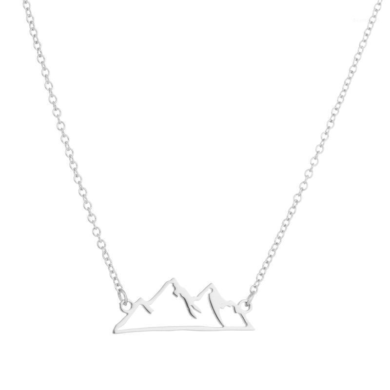 

Chains SanLan 10pcs Stainless Steel Mountain Range Necklace Camping Jewelry