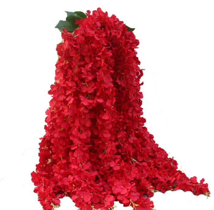 

2021 New Arrive 6 color 34cm/13.4" Artificial silk Flowers Home wall Garden Hotel Wedding Decoration Wisteria vine rattan DIY
