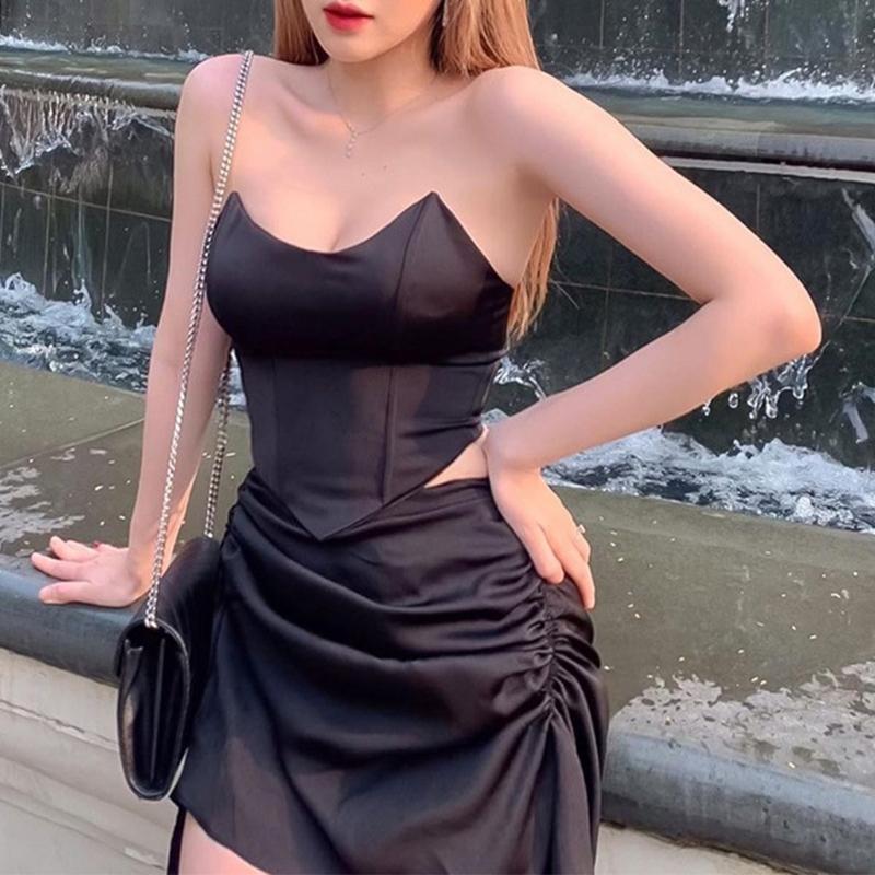 

Women's Tanks & Camis Underbust Corset Bustier Waist Training Cincher Corsets Clubwear Style Party Costumes Black/White/Yellow