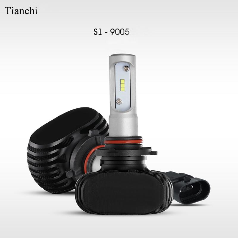 

Car Headlights Fanless 2PCS S1 Auto H11 H4 Led Bulb Headlight High Low Beam 50W 8000LM 12V 24V Fog Light Kit CSP Chips Lights