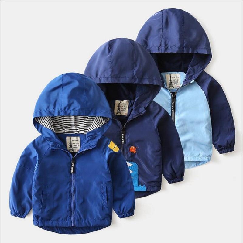 

Jackets 2021 Spring Autumn Toddler Kids Clothing For Boys Children's Hooded Coat Outwear Tops, Blue;gray