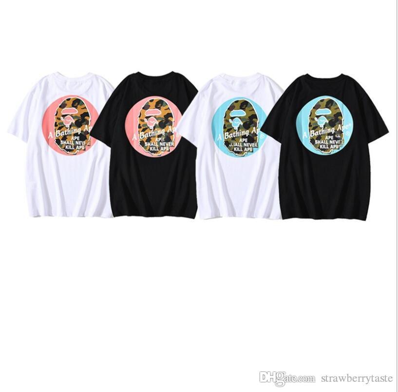 

2020 Hot Ape Japan Cotton t-shirt black unisex Multi Color khaki