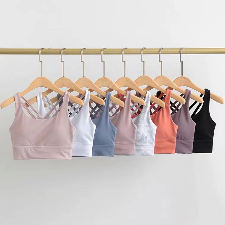

2026 Women tank Sports Bra Shirts Yoga Gym Vest Push Up Fitness Tops Sexy Underwear Lady Tops Adjustable Strap top, White