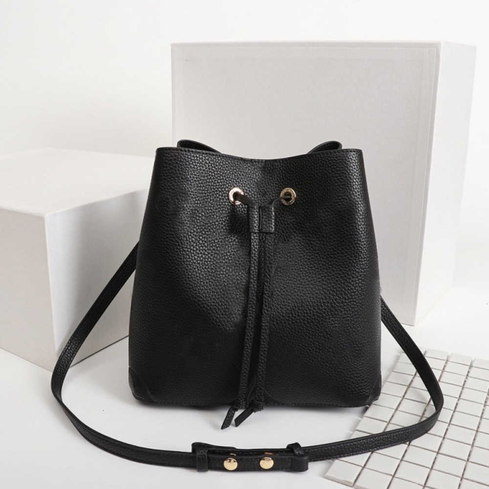 

Original High Qaulity Shoulder Bags Fashion Handbags Purses Neonoe Bucket Bag Women Classic Style Genuine Leather, Box