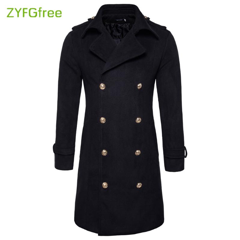 

Long Design Men Coats And Jackets -2XL Oversized Tall Big Green Woolen Coat Germany Army Navy Pea 87 Men' Wool & Blends, Black