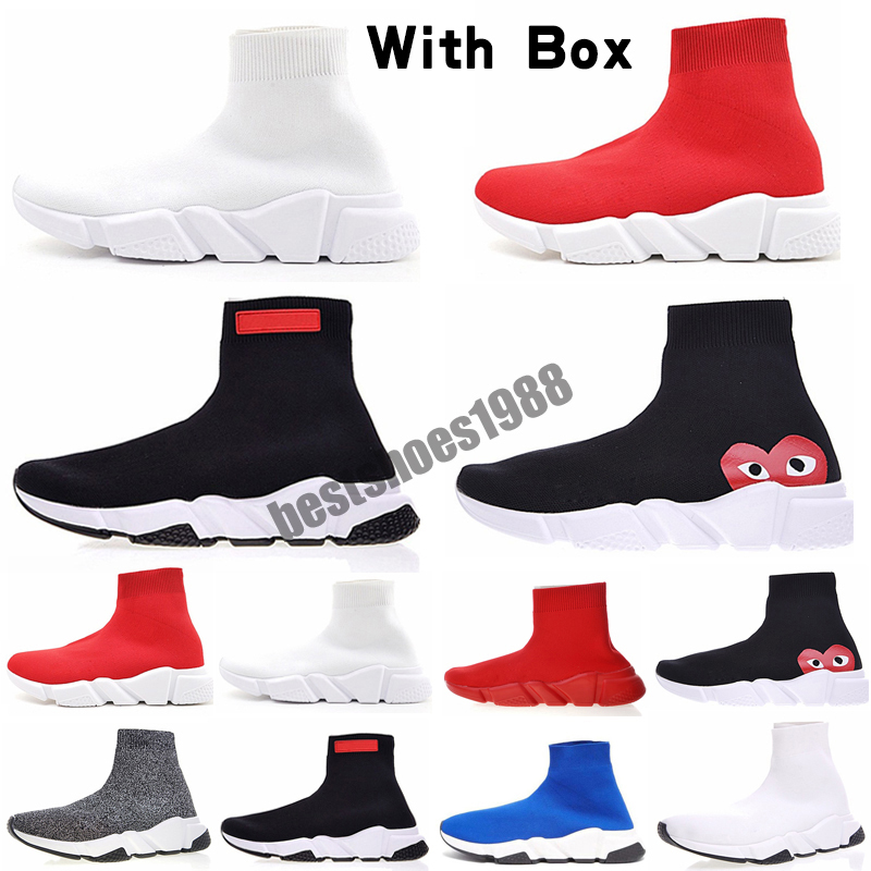 

sock shoes men women speed high low top sneakers triple black white red clearsole Yellow Fluo mens casual shoe Jogging Walking, Color 1