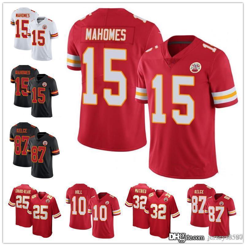 

Men Women Youth KansasCityChiefs15 Patrick Mahomes 10 Tyreek Hill 32 Tyrann Mathieu 87 Travis Kelce red Football Jerseys, Black;red