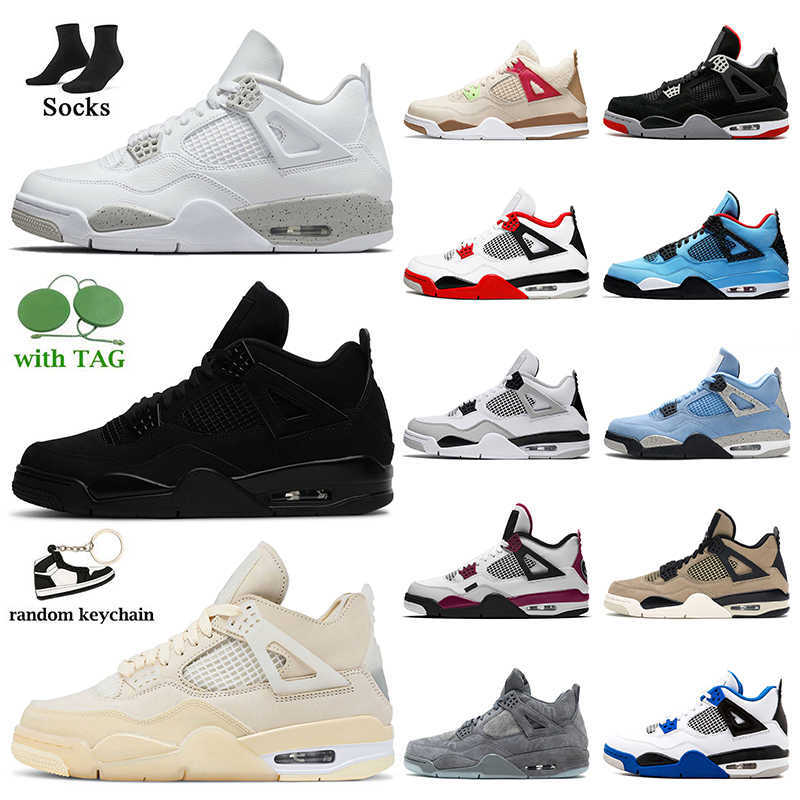 

Top Fashion 2022 Women Mens 4s Basketball Shoes White Oreo Black Cat Military Sail OFF Fire Red University Blue Bred Wild Things Infrared JORDÁN, D28 royalty 40-47