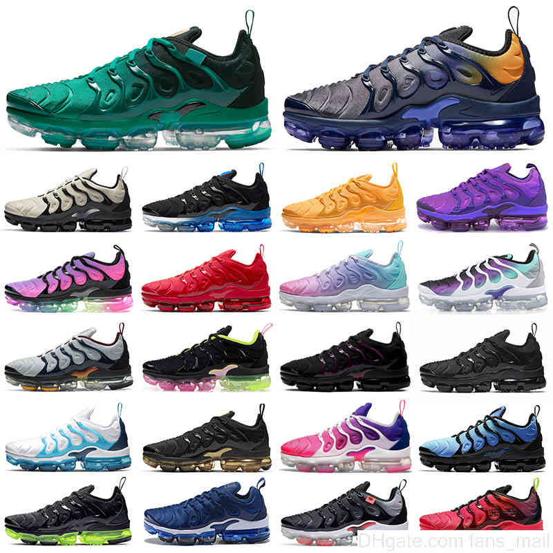 

2021 tn plus running shoes men women Black Royal Atlanta Suman Purple Pastel tns mens trainers outdoor sports sneakers 36-47 Dropshipping